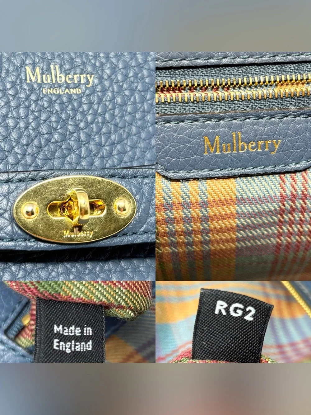 Mulberry Belted Bayswater Tote Slate Blue Leather Tote Bag Meghan Markle